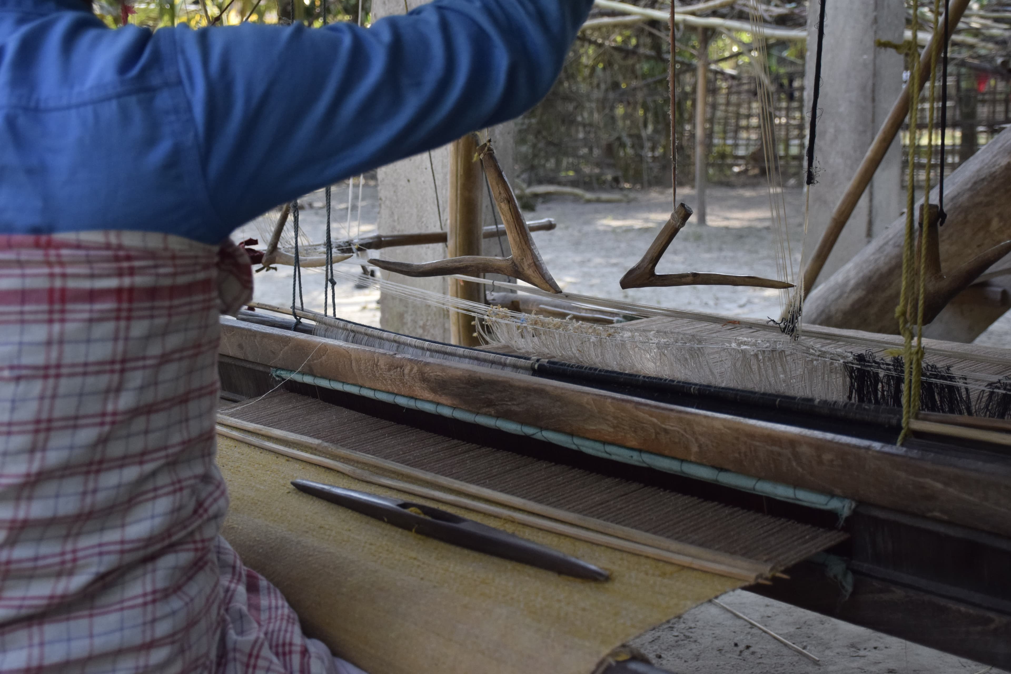 Locally sourced, hand-extracted yarns