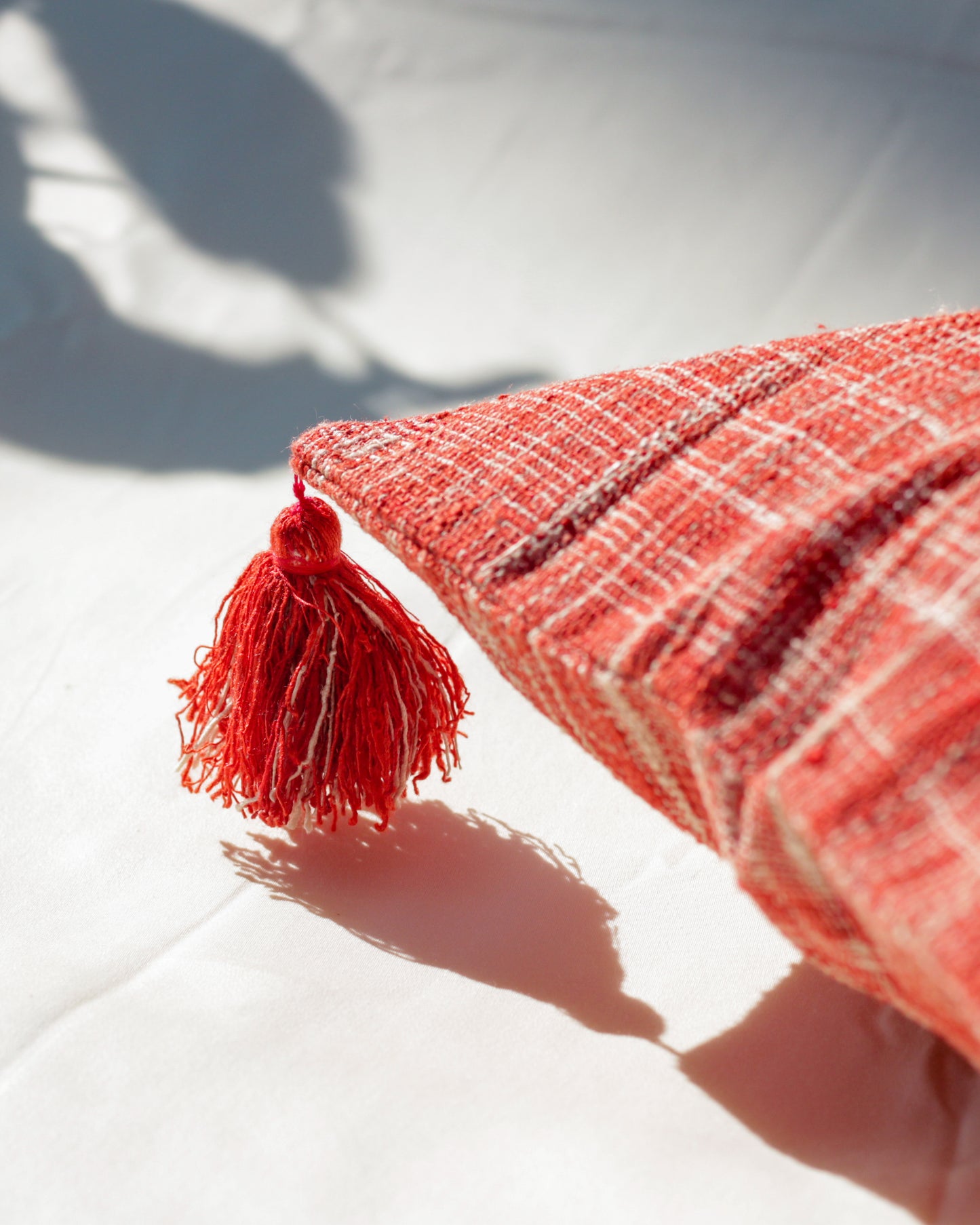 Red Eri Silk Cushion Covers - TATI 