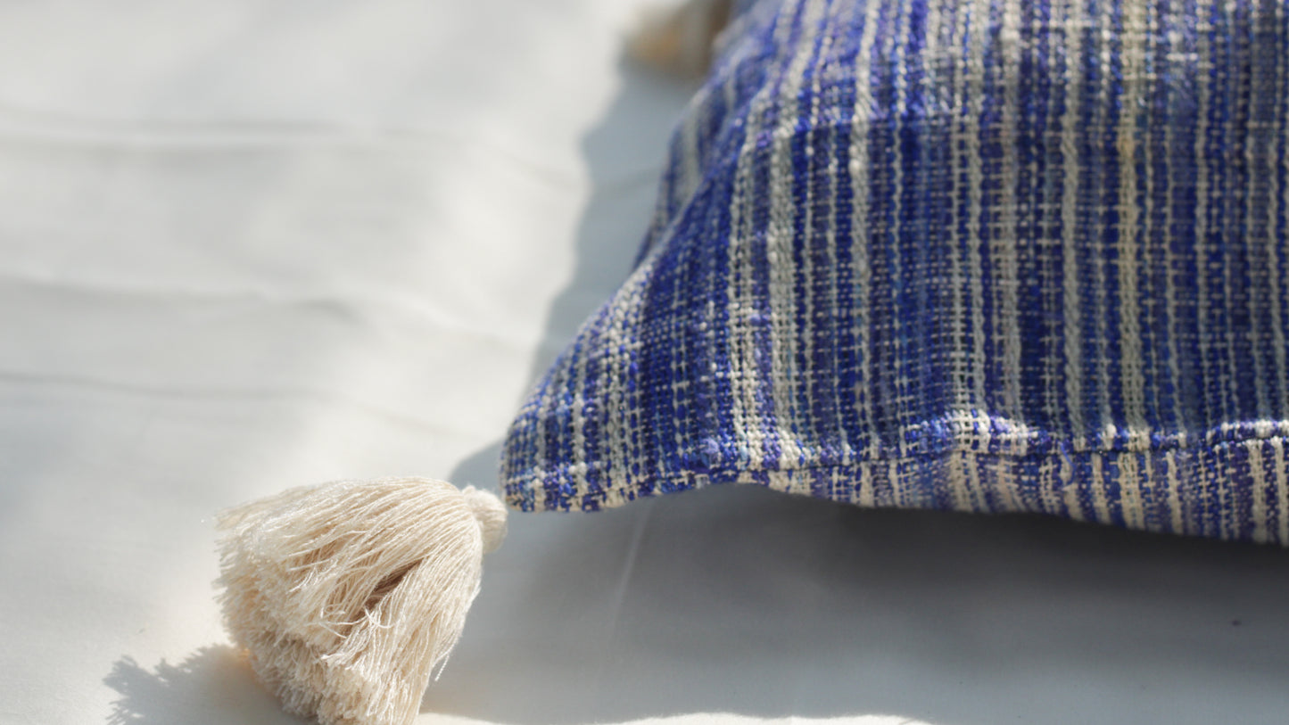 Blue Eri Silk Cushion Covers - TATI 