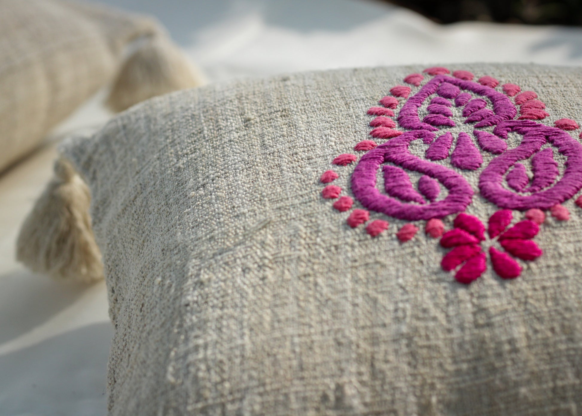 Kolka- Paisley Eri Silk Cushion Covers - TATI 