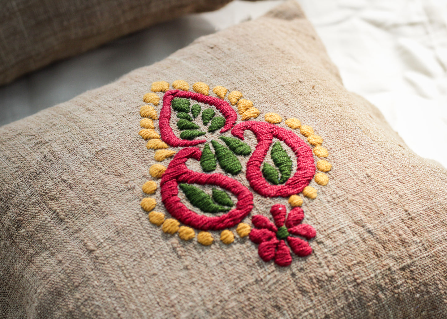 Kolka- Paisley Eri Silk Cushion Covers - TATI 