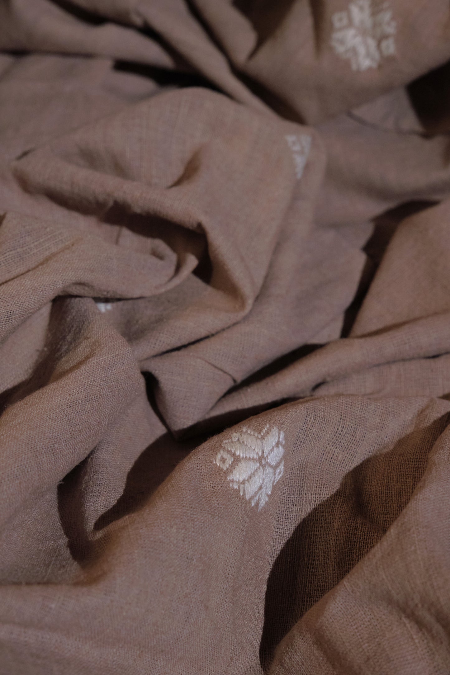 Floral Eri Silk Plain Weave: Organic and Naturally Dyed - TATI 