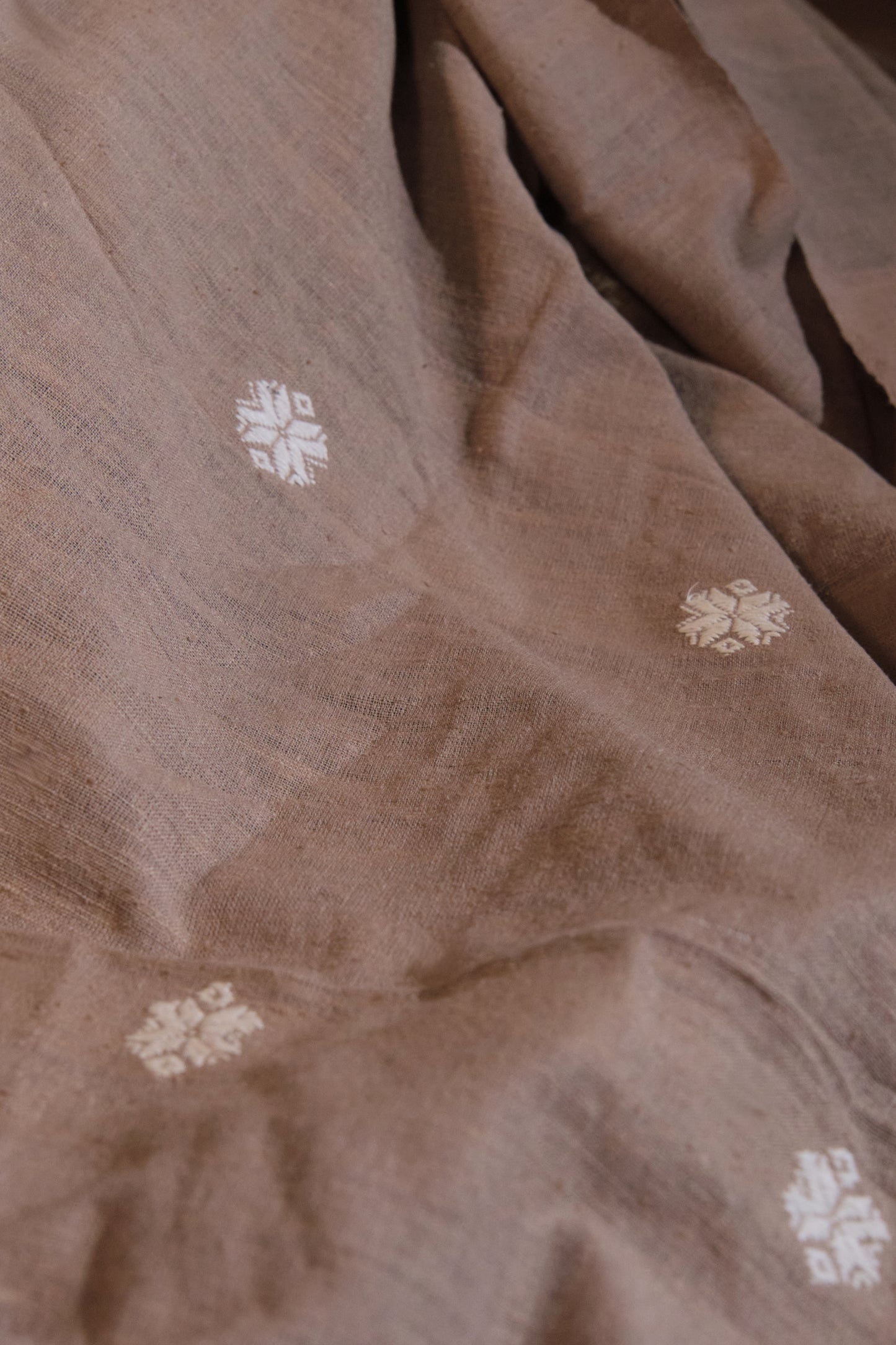 Floral Eri Silk Plain Weave: Organic and Naturally Dyed - TATI 