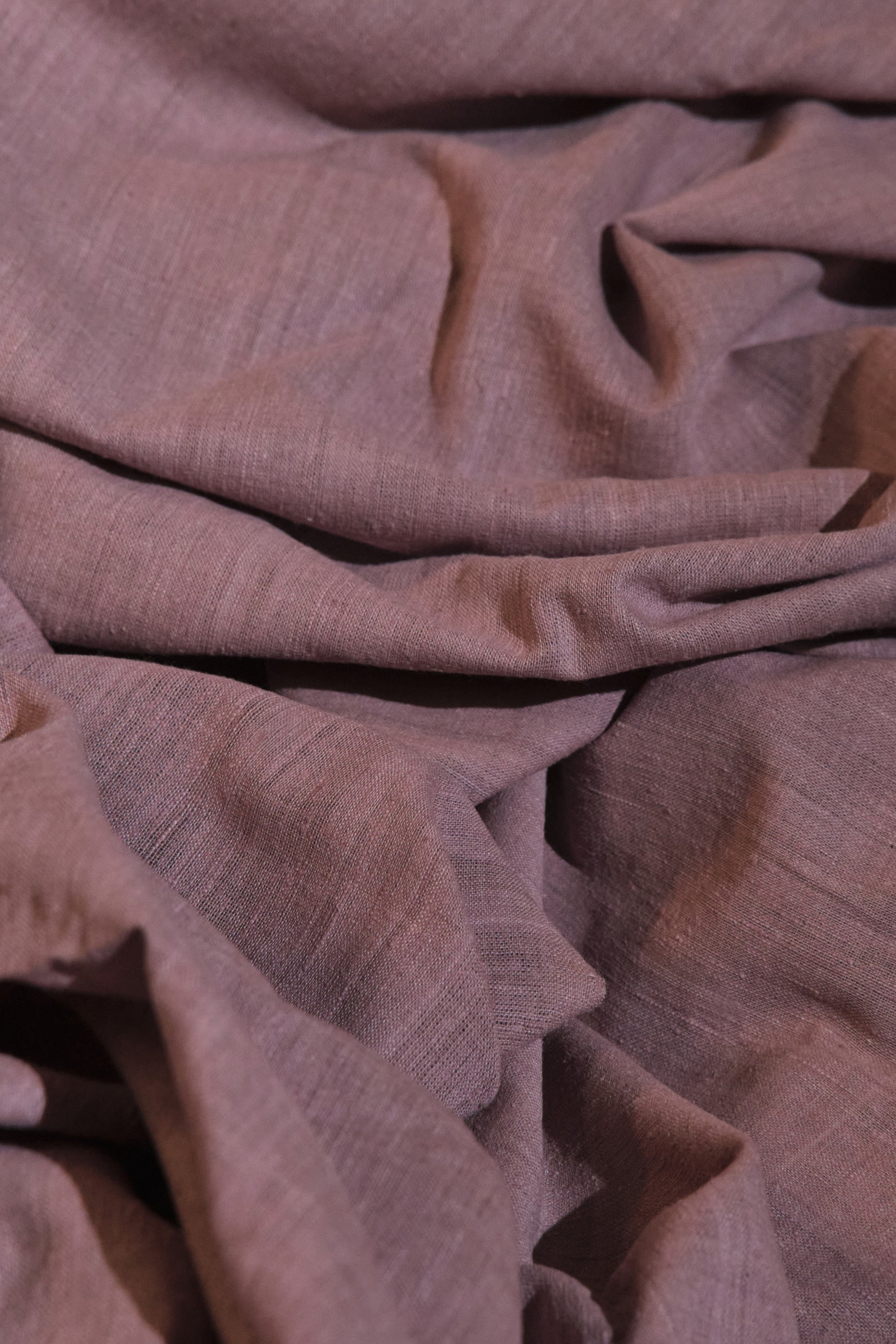 Eri Silk Plain Weave: Organic and Naturally Dyed with Lac - TATI 