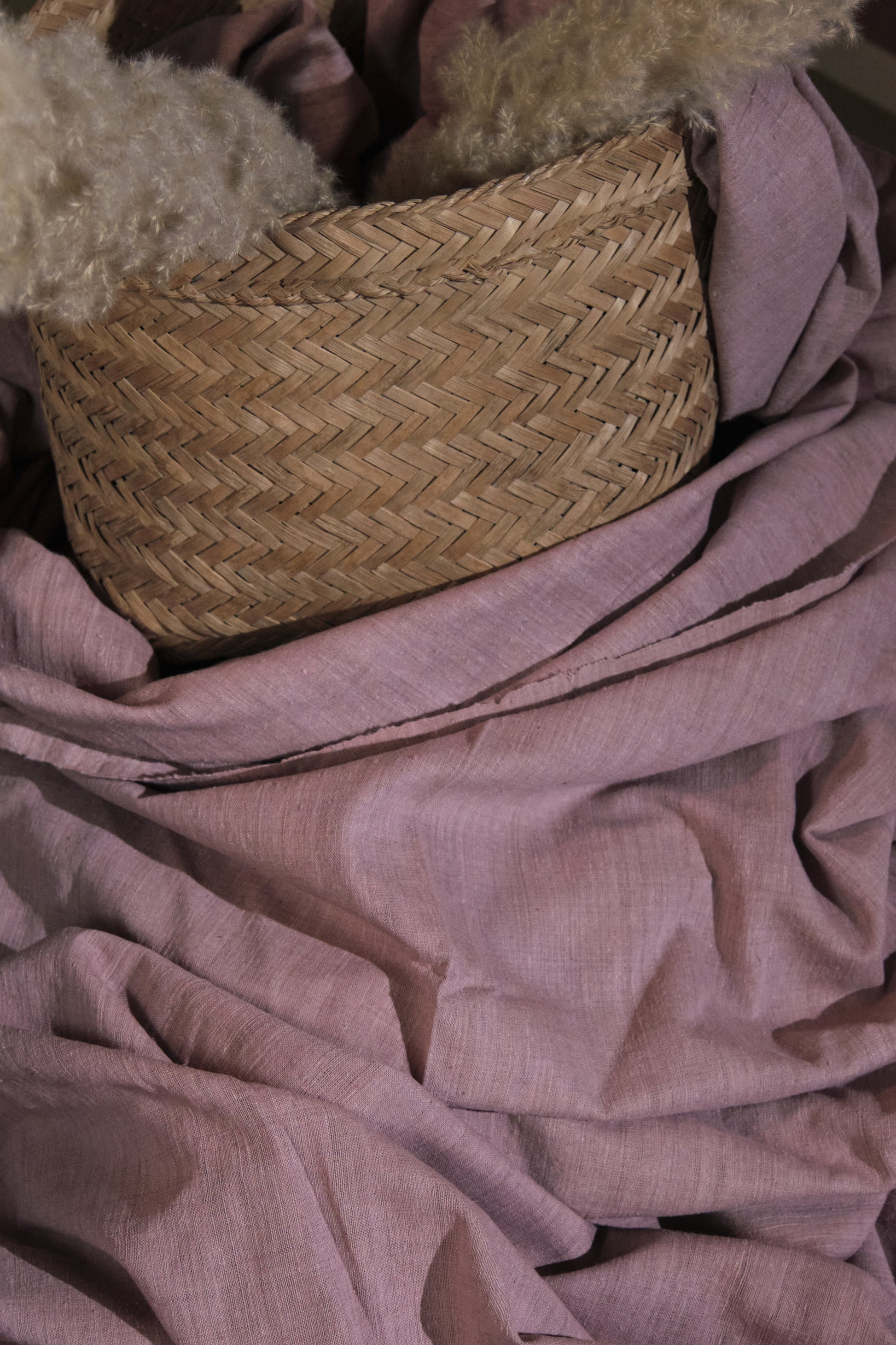 Eri Silk Plain Weave: Organic and Naturally Dyed with Lac - TATI 