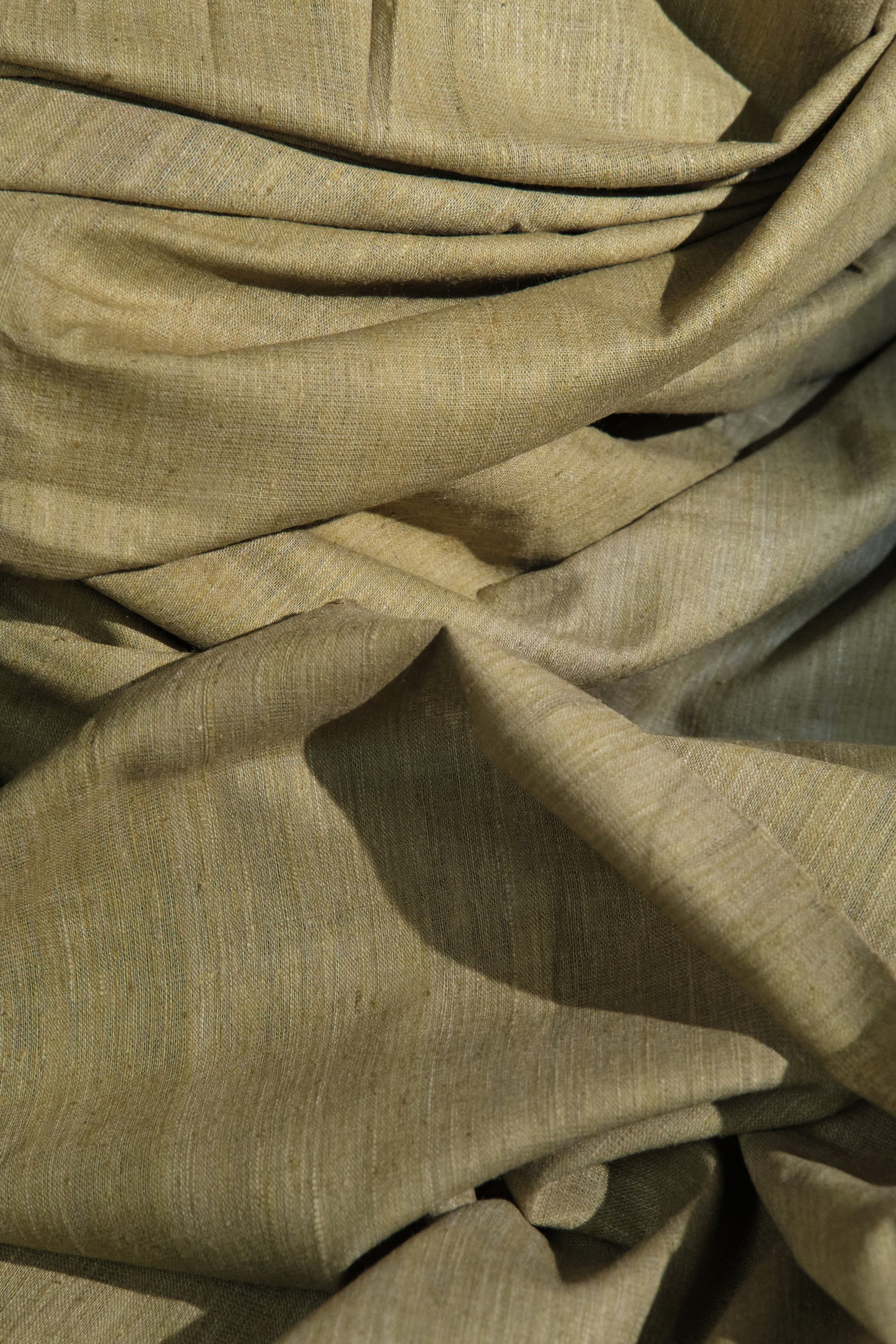 Eri Silk Plain Weave: Organic and Naturally Dyed with Onion Peel - TATI 