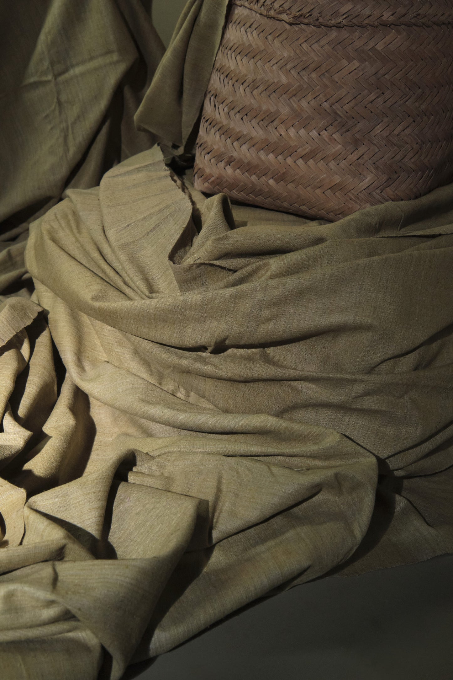 Eri Silk Plain Weave: Organic and Naturally Dyed with Onion Peel - TATI 
