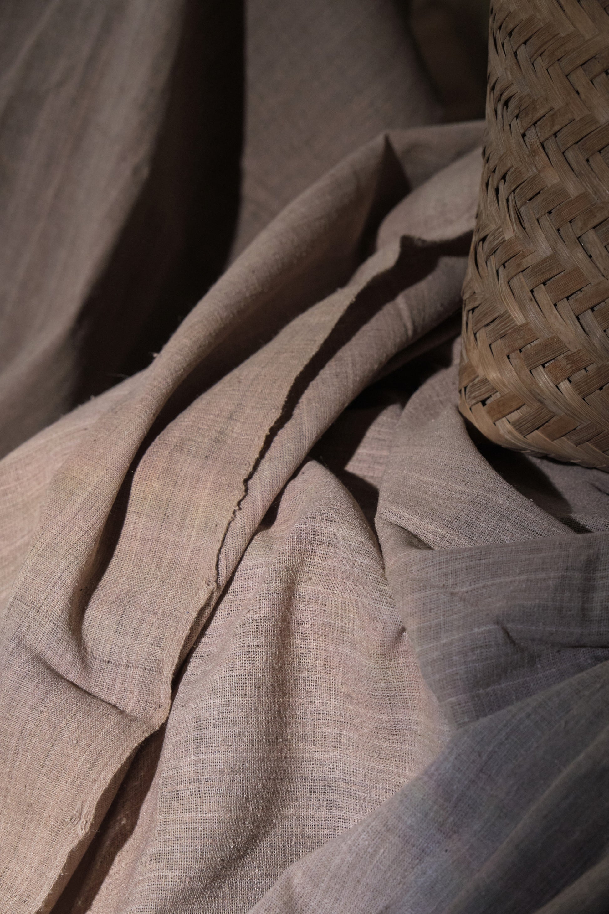 Eri Silk Plain Weave: Organic and Naturally Dyed with Tea - TATI 