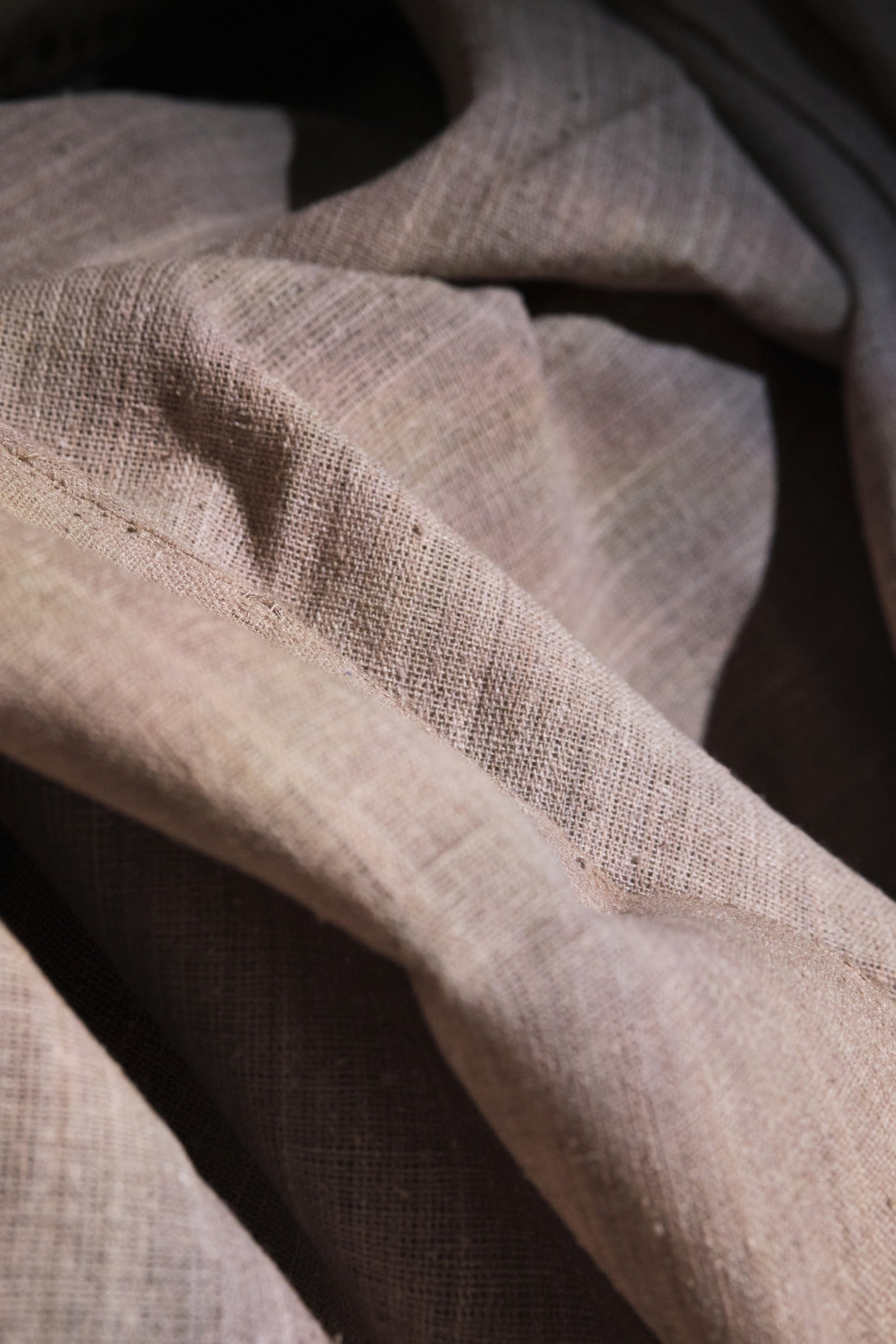 Eri Silk Plain Weave: Organic and Naturally Dyed with Tea - TATI 