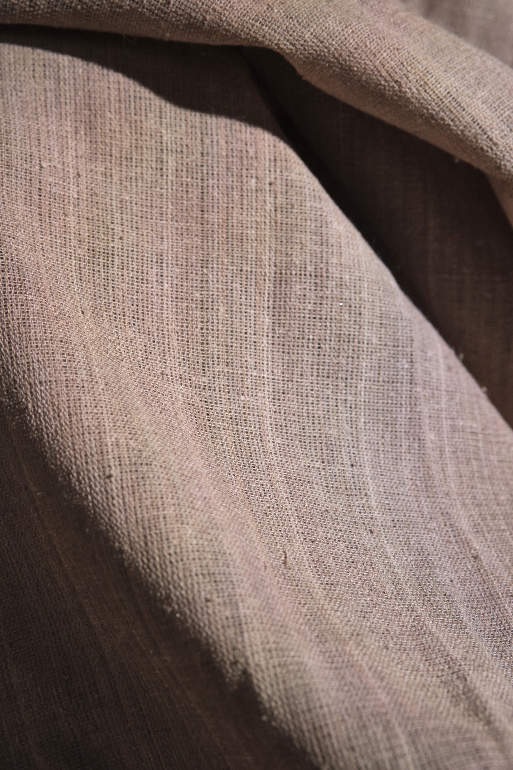Eri Silk Plain Weave: Organic and Naturally Dyed with Tea - TATI 