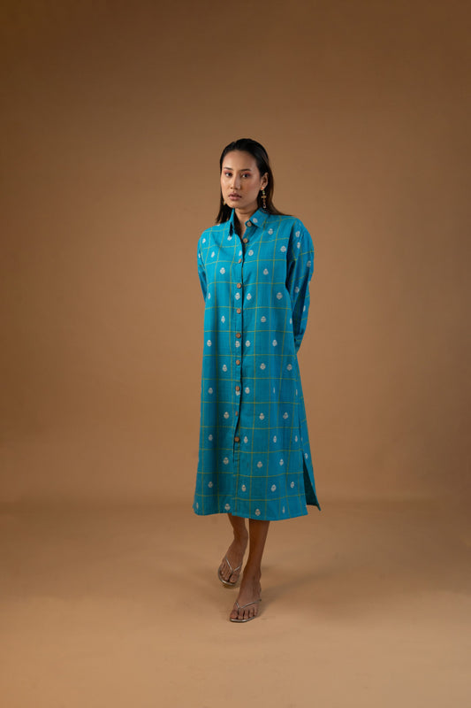 Akakhi (আকাশী) Relaxed Fit Midi Shirt Dress