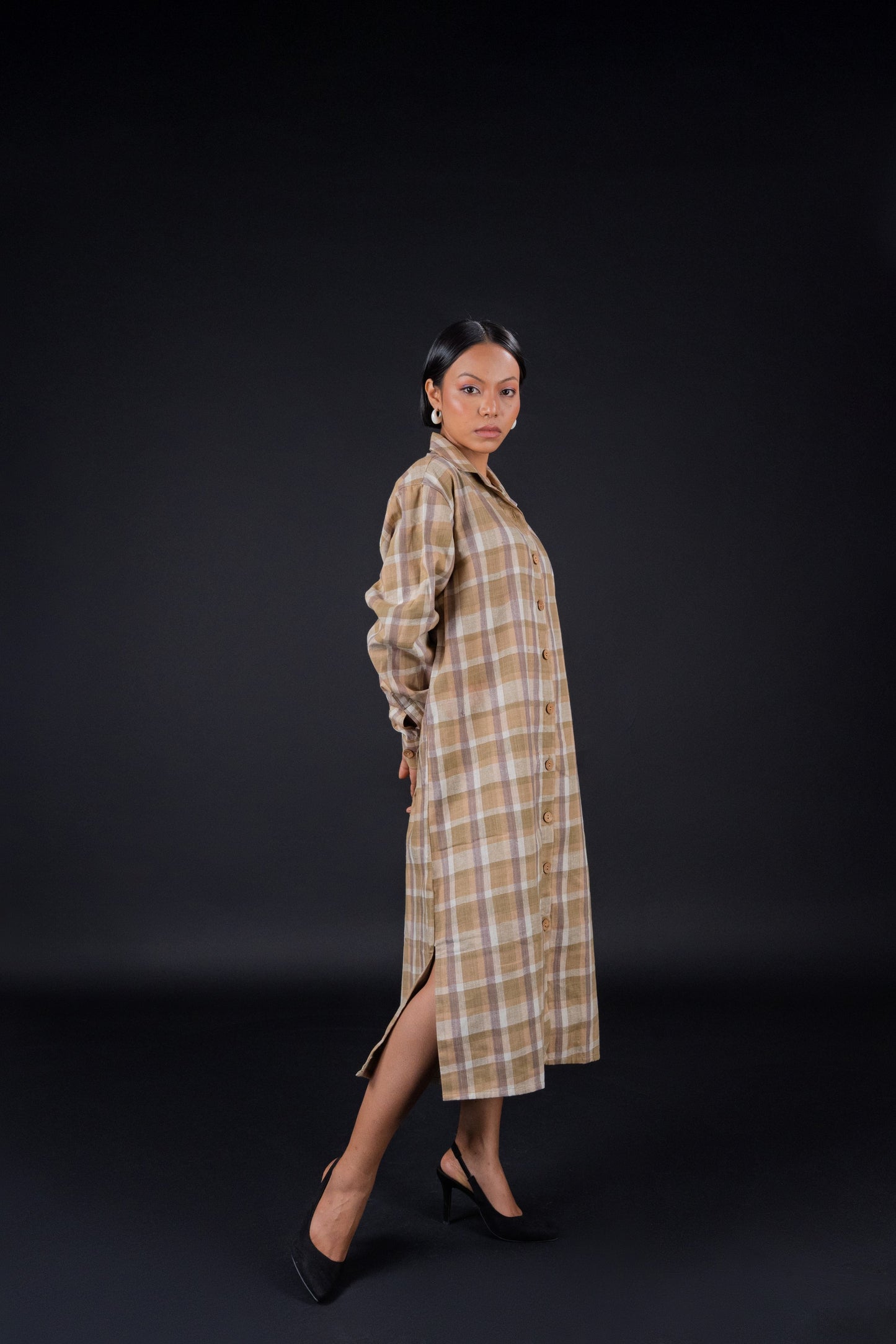 Jeruwa (জেৰুৱা) Relaxed Fit Shirt Dress